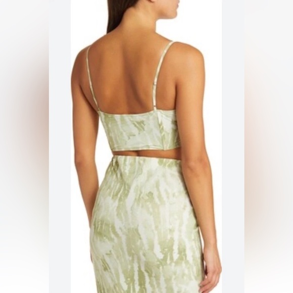 YELLOW THE LABEL CHLOROPHYLL CORSET TOP SAGE Size Small - Picture 4 of 11